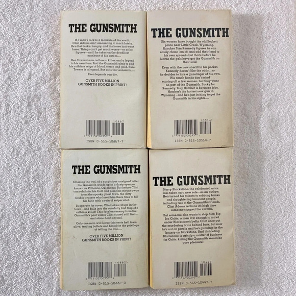 Vintage The Gunsmith All  Action Western Romance Novel x4 - Picture 14 of 14